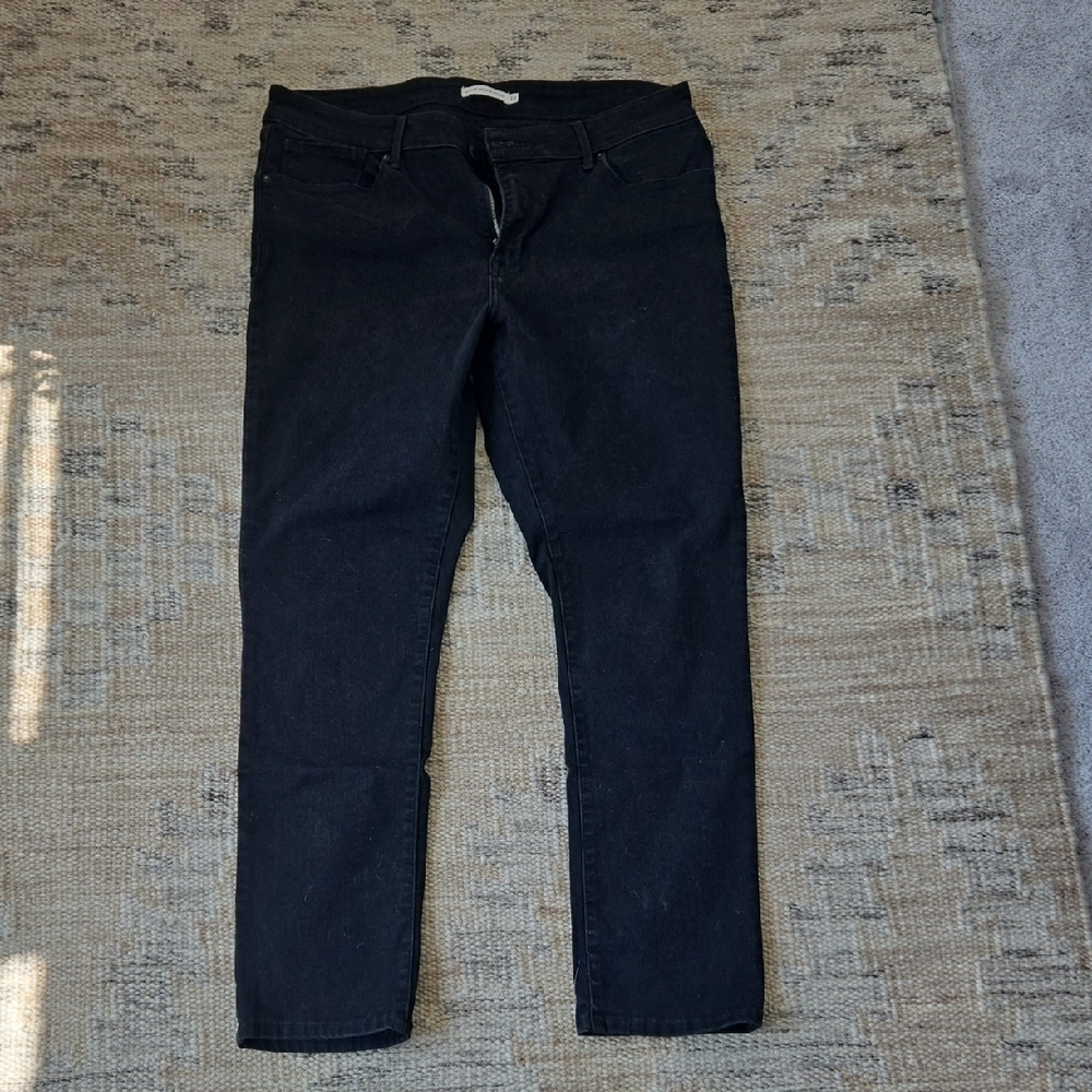 Signature by Levi Strauss Black Straight Leg Jeans